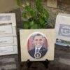 Presidential Oval Porcelain Portraits Collectable Series (3 15/16"x5 1/9") Mounted on 6"x6" Marble with Wood Display Stand! - Image 2